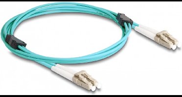 Glasvezel optische kabel met metalen pantsering LC duplex naar LC duplex multi-mode OM3 2 m