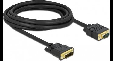 Kabel dvi 12+5 mannelijk tot vga mannelijk 3 m