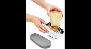 Metaltex - Kaasrasp 3 in 1 - Met opvangbak - 3 Raspbladen - Vaatwasserbestendig