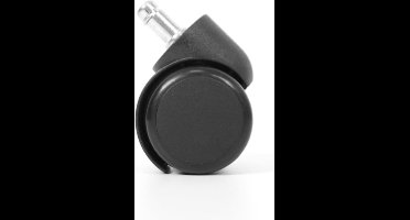 5x Workliving Bureaustoelwielen 11mm/50mm - Zachte wielen - Harde vloeren - PU Ongeremd