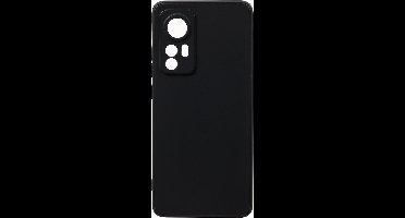 Shop4 - Geschikt voor Xiaomi 12 Hoesje - Zachte Back Case TPU Siliconen Mat Zwart