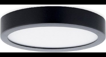 Groenovatie LED Paneel Plafondlamp 12W - Rond - ⌀ 17 cm - Opbouw - Zwart