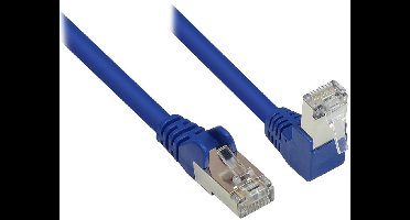S/FTP CAT6 Gigabit netwerkkabel haaks/recht / blauw - 3 meter
