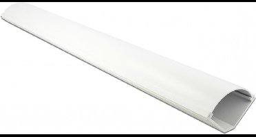 Kunststof kabelgoot voor hoekmontage met zelfklevende plakstrip - 100 x 5,6 cm / wit
