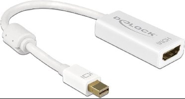DeLOCK premium Mini DisplayPort naar HDMI adapter - DP 1.2 / HDMI 1.4 (4K 30Hz) / wit - 0,20 meter