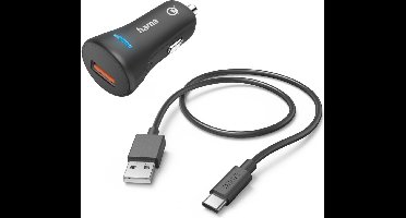 Hama 00201615 oplader voor mobiele apparatuur Mobiele telefoon, Powerbank, Smartphone, Tablet Zwart Lightning Snel opladen Auto