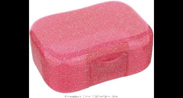 Lunch Buddies: Koekendoosje "Glitter" 130x95x50mm - Roze