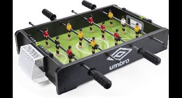 Umbro Tafelvoetbal - Tafelmodel - Voetbaltafel met 12 Spelers - Incl. 2 Mini Voetballen - Tafelvoetbalspel - Zwart
