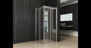 Douchecabine Wiesbaden - 90x200cm - Hoekinstap - 2 Schuifdeuren NANO