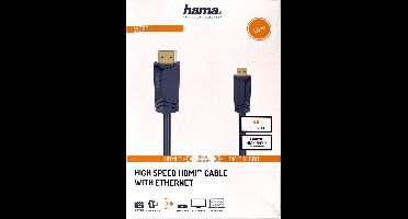 Hama High-speed HDMI™-Kabel Con. Type A - Con. Type D (Micro) Ethernet 1,5 M
