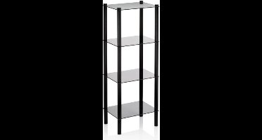 Kast, 107 cm, Hoog, Metaal, Zwart - Kela | Lars