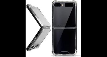 Hoesje Geschikt Voor Samsung Galaxy Z Flip Hoesje Siliconen Shockproof - Hoesje Geschikt Voor Samsung Galaxy Z Flip Transparant Shockproof cover - Hoesje Geschikt Voor Samsung Galaxy Z Flip Case Anti Shock hoesje