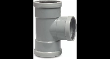 T-stuk 87° PVC-U 250 mm x 200 mm x 250 mm SN4 manchet grijs KOMO/BENOR