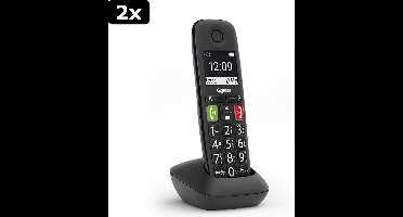 2x Gigaset E290HX DECT Telefoon Zwart SET voor UITBREIDING Dus geen centrale puur extra handsets met opladers.