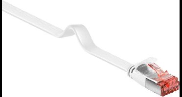 Goobay - U/FTP platte netwerkkabel CAT6 Wit - 5 meter