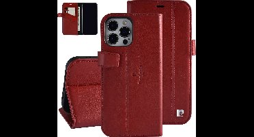 Pierre Cardin hoesje voor iPhone 13 Pro Max - Book Case hoesje - Pasjeshouder voor 3 pasjes - Magneetsluiting - Rood