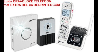 GEEMARC AmpliDECT 595 ULE Doorbell draadloze telefoon voor SLECHTHORENDEN en SLECHTZIENDEN - 50 dB GELUIDSVERSTERKING - Extra Bel - Deurintrercom - Beantwoorder