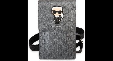 Karl Lagerfeld Universal phone pouch - Monogram - Zilver