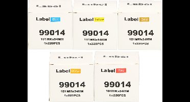 FLWR - Labels / 99014 - 54 x 101 / kleur - Geschikt voor Dymo