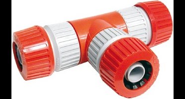 Talen Tools - Tuinslang T-vertakking - ø 12-18mm - 3 slanghouders - pvc