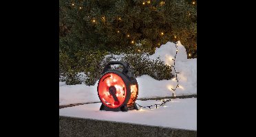 Kerstverlichting buiten - Lichtsnoer op kabelhaspel 28 meter - 400 LEDs - Amberkleurig - IP44 waterdicht