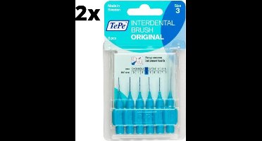 TePe Ragers Blauw 0,6mm - 2 x 6 stuks - Voordeelverpakking