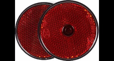 Benson Ronde reflectoren - schroefbevestiging - 60 mm - rood - set van 2
