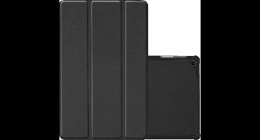 Hoes - Geschikt voor Samsung Galaxy Tab A 10.1 (2019) - Dun & Stevig - Trifold Bookcase - Hard Cover - Hardcover Book Case - Tablet Hoesje - Zwart