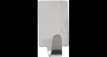 Excellent houseware - Zelfklevende rvs haakjes - set 6x