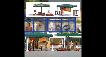 Busch - Marktstande Kleidung Usw. H0 (7/22) *bu1825 - modelbouwsets, hobbybouwspeelgoed voor kinderen, modelverf en accessoires