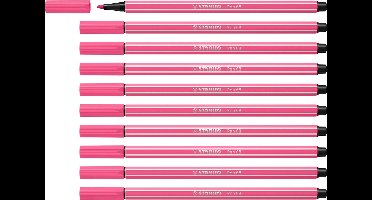 STABILO Pen 68 - Premium Viltstift - Roze - Doos 10 stuks