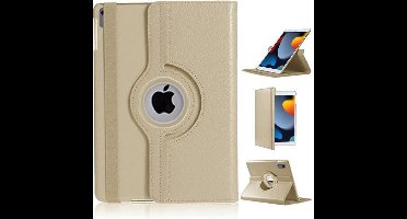 Hoes geschikt voor iPad A16 hoes 11th Generation 11 Inch 2025 Goud / iPad 2022 (10.9) 10e generatie draaibare bookcase 360° Case