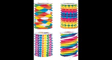 Boland - Set 12 papieren treklampionnen Fantasie (L) Multi - Verjaardag, Kinderfeestje, Sint Maarten