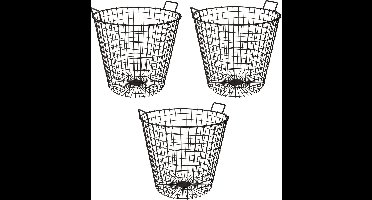 Opbergmand - 3x - metaal - antraciet - 45 x 45 cm - draadmand - decoratiemand/opbergen