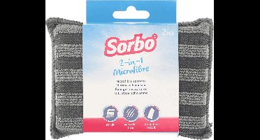 Sorbo® | 4 x Microvezelspons Home Deco 2-in-1 | per 2 stuks verpakt | Huishoudspons | krasvrij