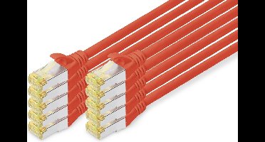 CAT6a sFTP kabel 2 meter Rood - 10 stuks
