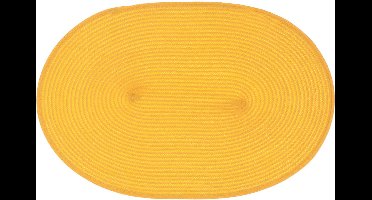 Unique Living | Placemat Daisy | Ovaal | Rotan | Geel/Oranje | 45x30cm
