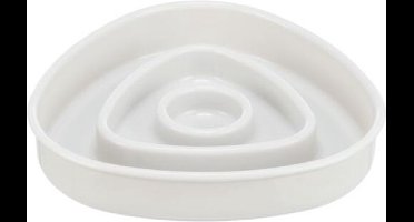 Trixie Voerbak - Anti Schrokbak - Slowfeeding - Kunststof/TPR - Grijs - 15X15 cm 350 ML