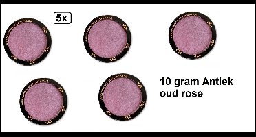 5x PXP Professional Colours 10 gram Pearl Antique Rose - Schmink oud rose thema feest party festival
