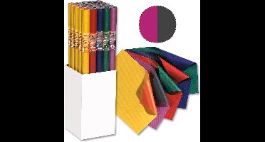 Folia Cadeaupapier Paars en Antraciet - 200 x 70 cm