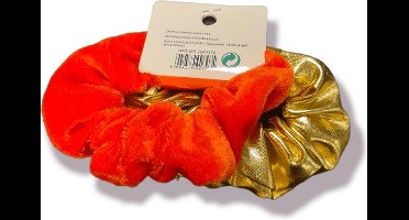 Scrunchie Oranje & Goud