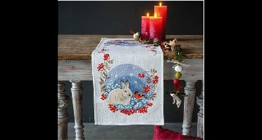 Vervaco - Perlaida loper kit - Kerst - Sneeuwhaas en goudvink - PN-0196730 - Borduren - Borduurpakket - Borduurpakket volwassenen - Borduurpakket kind