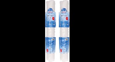 Decoris Sneeuwdeken - 2x stuks - wit - 300 x 60 cm - polyester - sneeuwtapijt - sneeuw - ondergrond - kerstboomrok