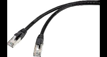 Renkforce RF-4538198 RJ45 Netwerkkabel, patchkabel CAT 6A S/FTP 10.00 m Zwart Geschikt voor buiten 1 stuk(s)