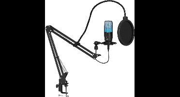 Qware Gaming - Microfoon - Gaming Microfoon - Microphone - Microfoon met arm - RGB - Gaming - Streaming - Staccato - Chat