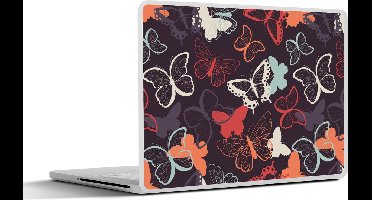 Laptop sticker - 12.3 inch - Vlinders - Patronen - Abstract - 30x22cm - Laptopstickers - Laptop skin - Cover