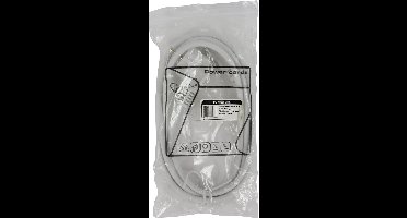 C13 (recht) - CEE 7/7 (haaks) stroomkabel - 3x 0,75mm / wit - 1,8 meter