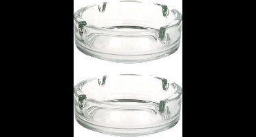 Luminarc Asbak 10,5 cm - 8x - Transparant glas - Geschikt binnen en buiten - Compact formaat