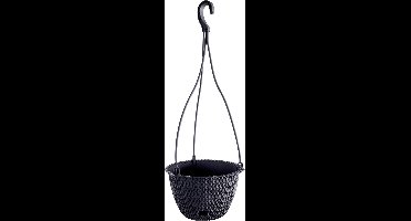 Prosperplats Bloempot hangend - antraciet - kunststof - 27 cm - 4,8L - plantenpot