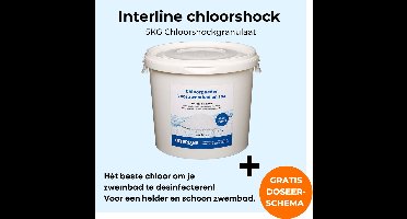 Interline Chloorshock 5 kg - Inclusief doseerschema - Chloorgranulaat voor zwembad - Chloorshock - Chloorgranulaat voor middelgrote en grote zwembaden